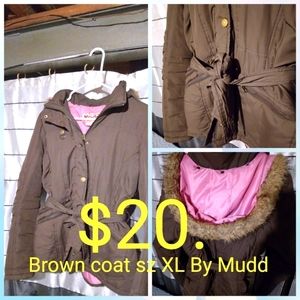 Brown winter coat sz XL by Mudd